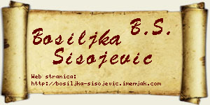 Bosiljka Sisojević vizit kartica